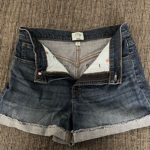 JCrew high waisted jean shorts